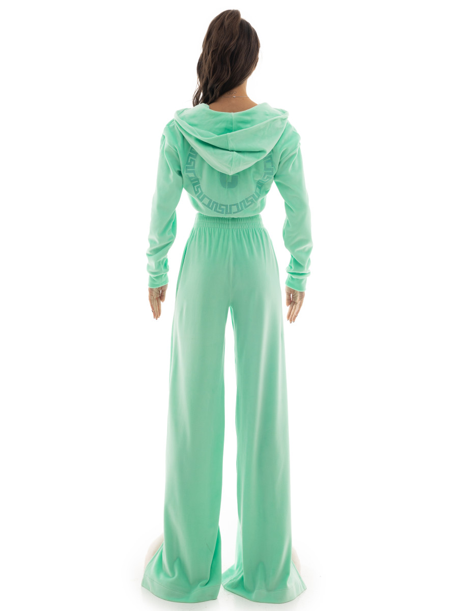 Plush velour pants with pockets
