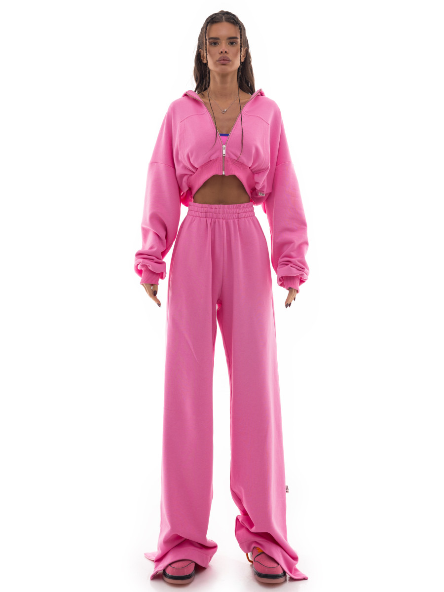 Wide zip pants