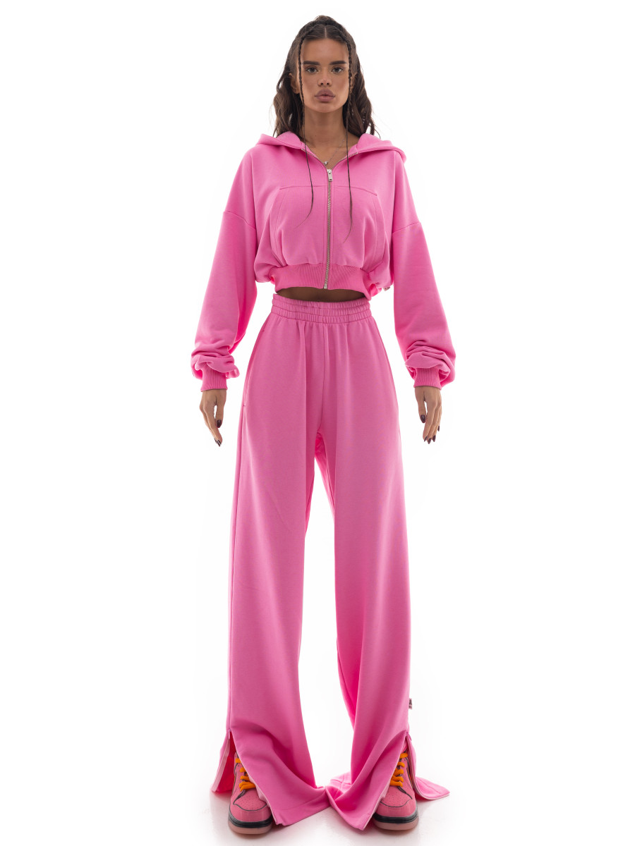 Wide zip pants