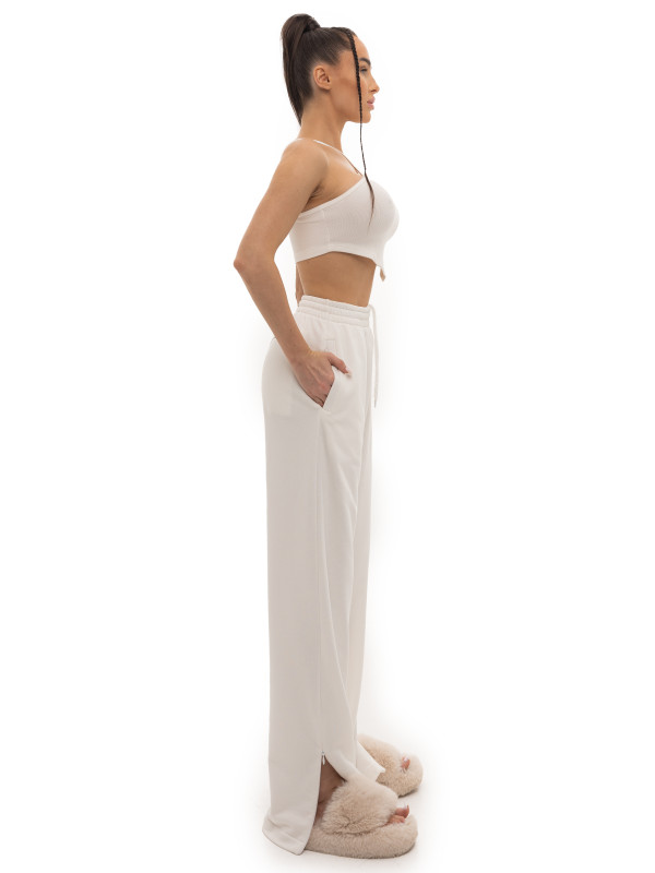 Wide zip pants