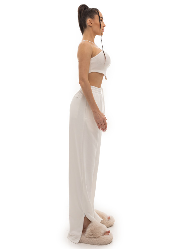 Wide zip pants