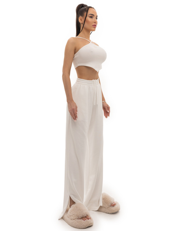 Wide zip pants