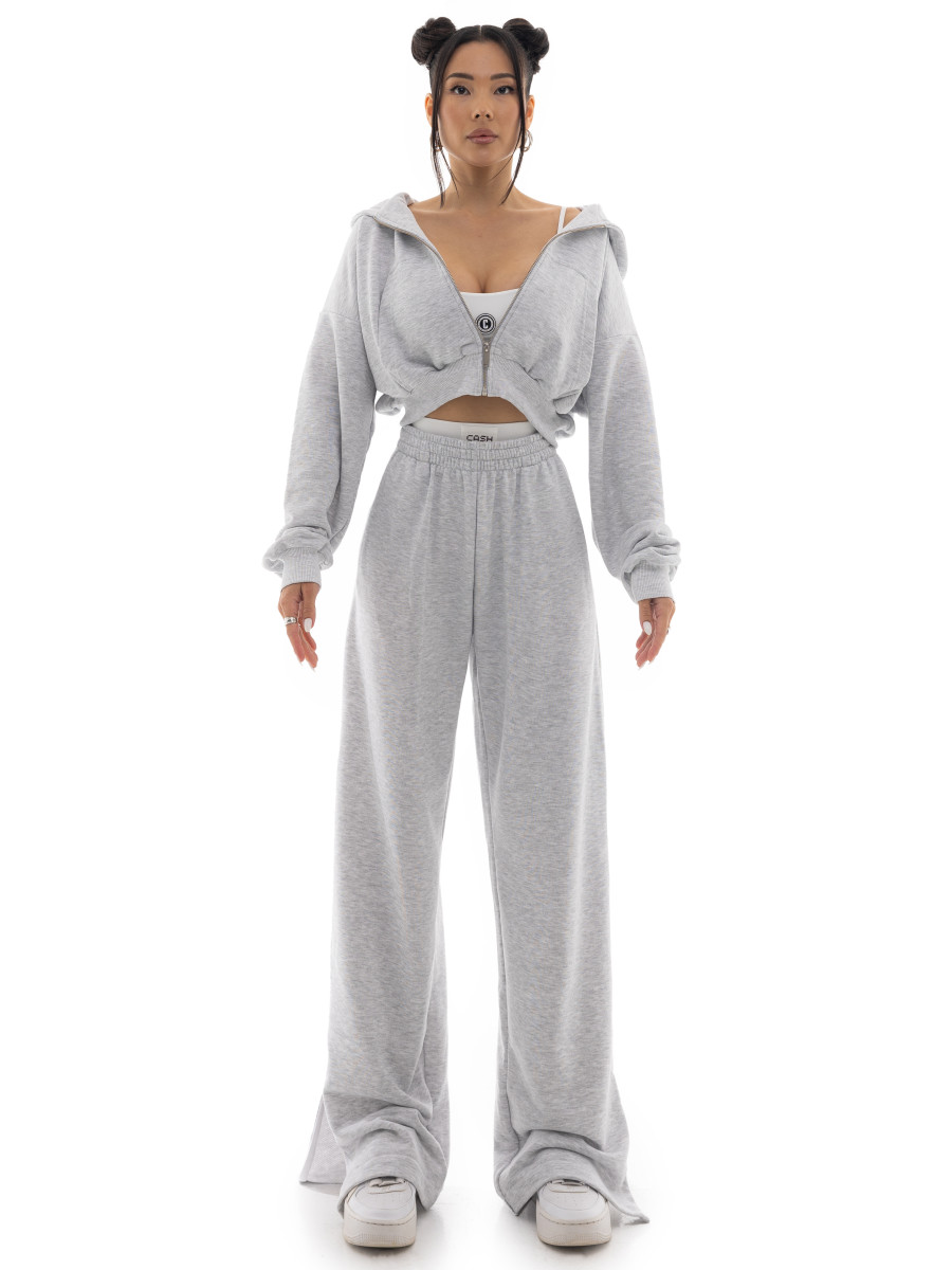 Wide zip pants