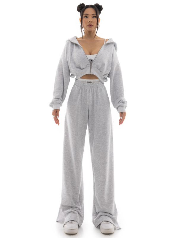 Wide zip pants