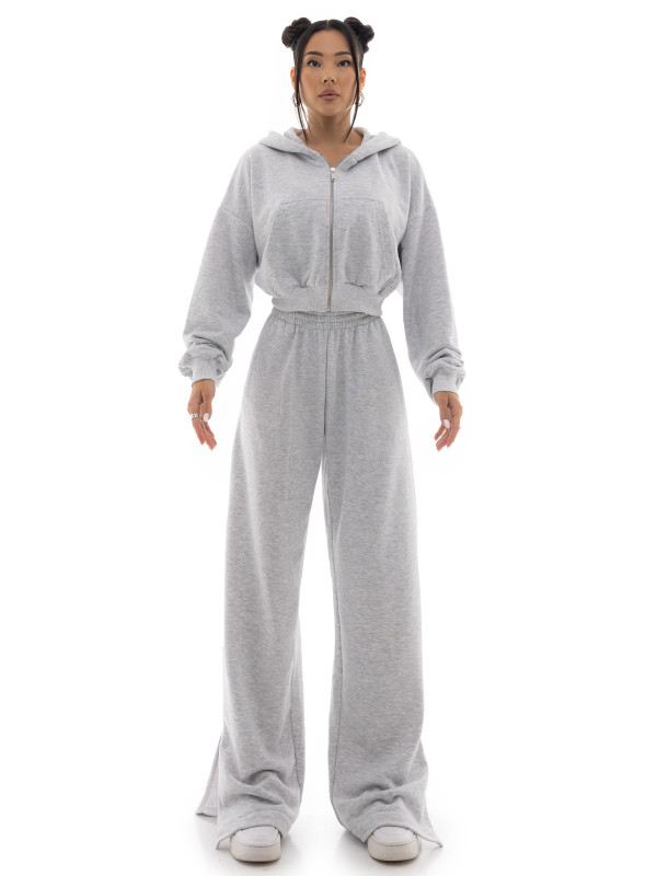 Wide zip pants