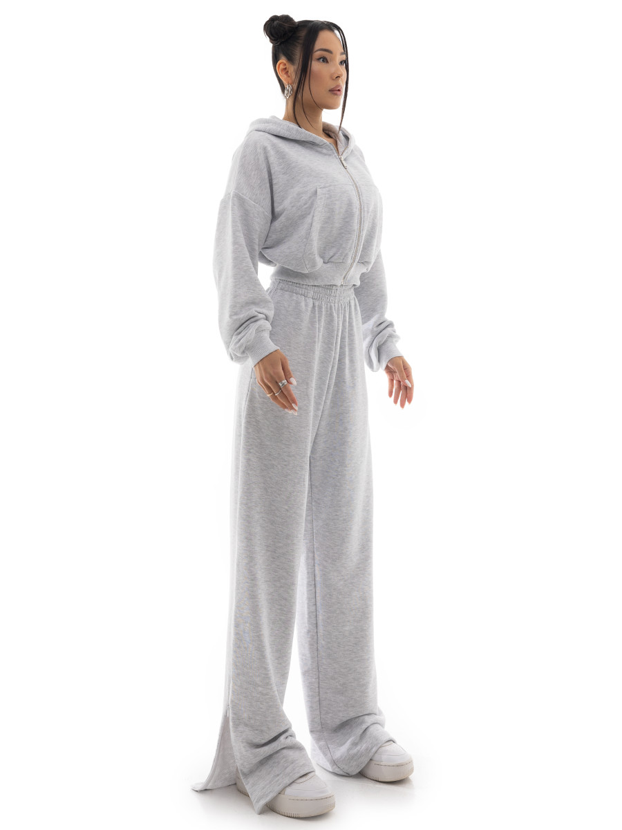 Wide zip pants
