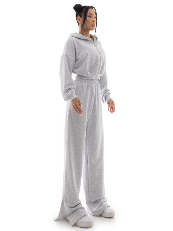 Wide zip pants