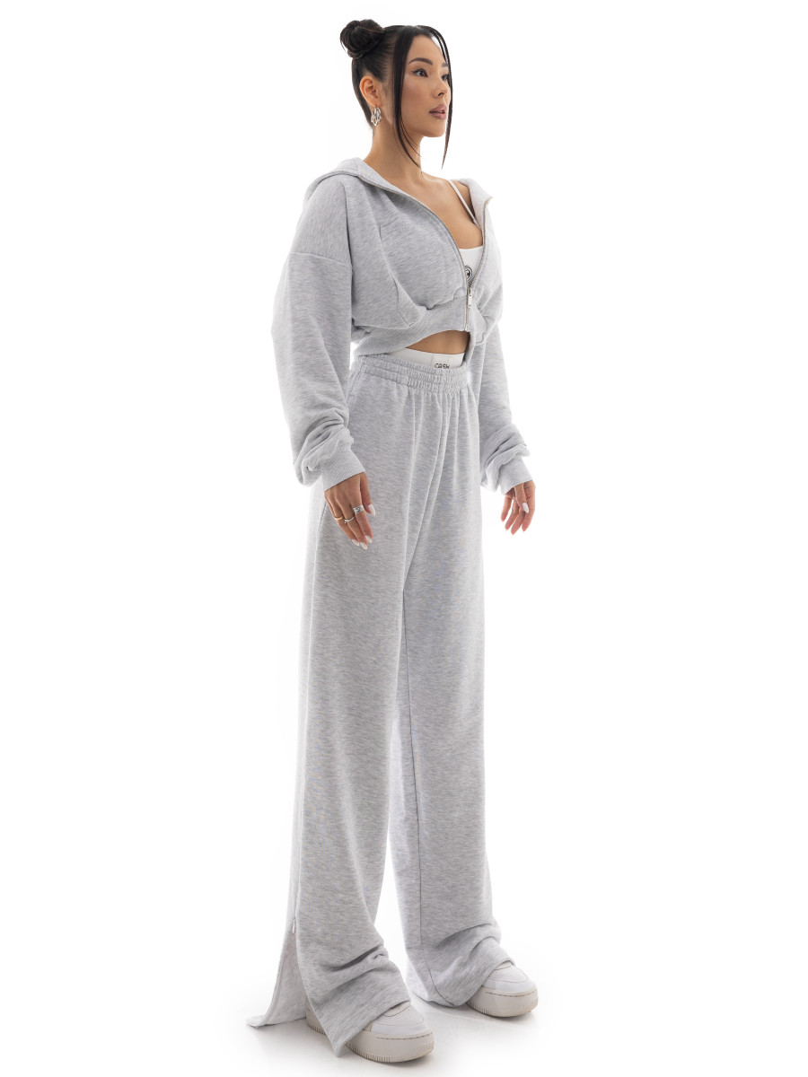 Wide zip pants
