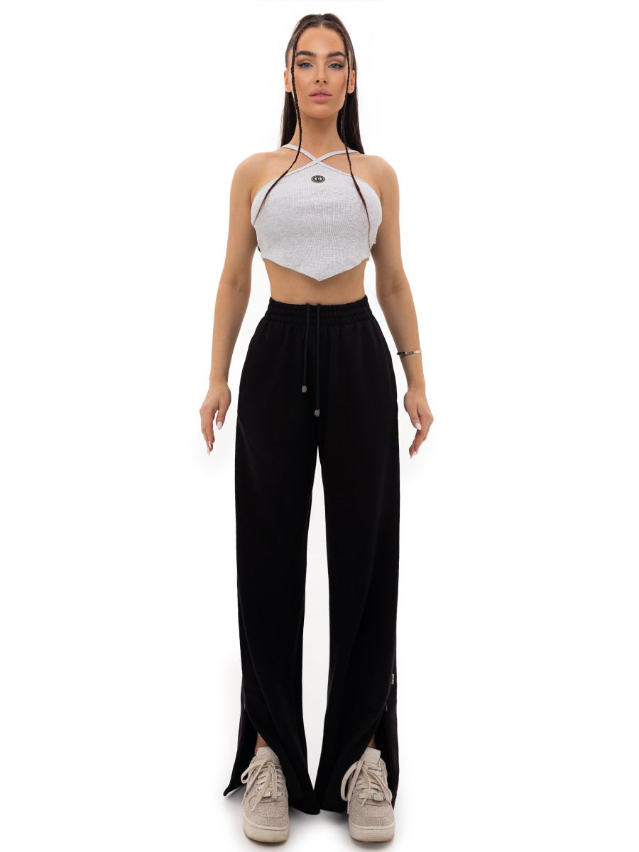 Wide zip pants