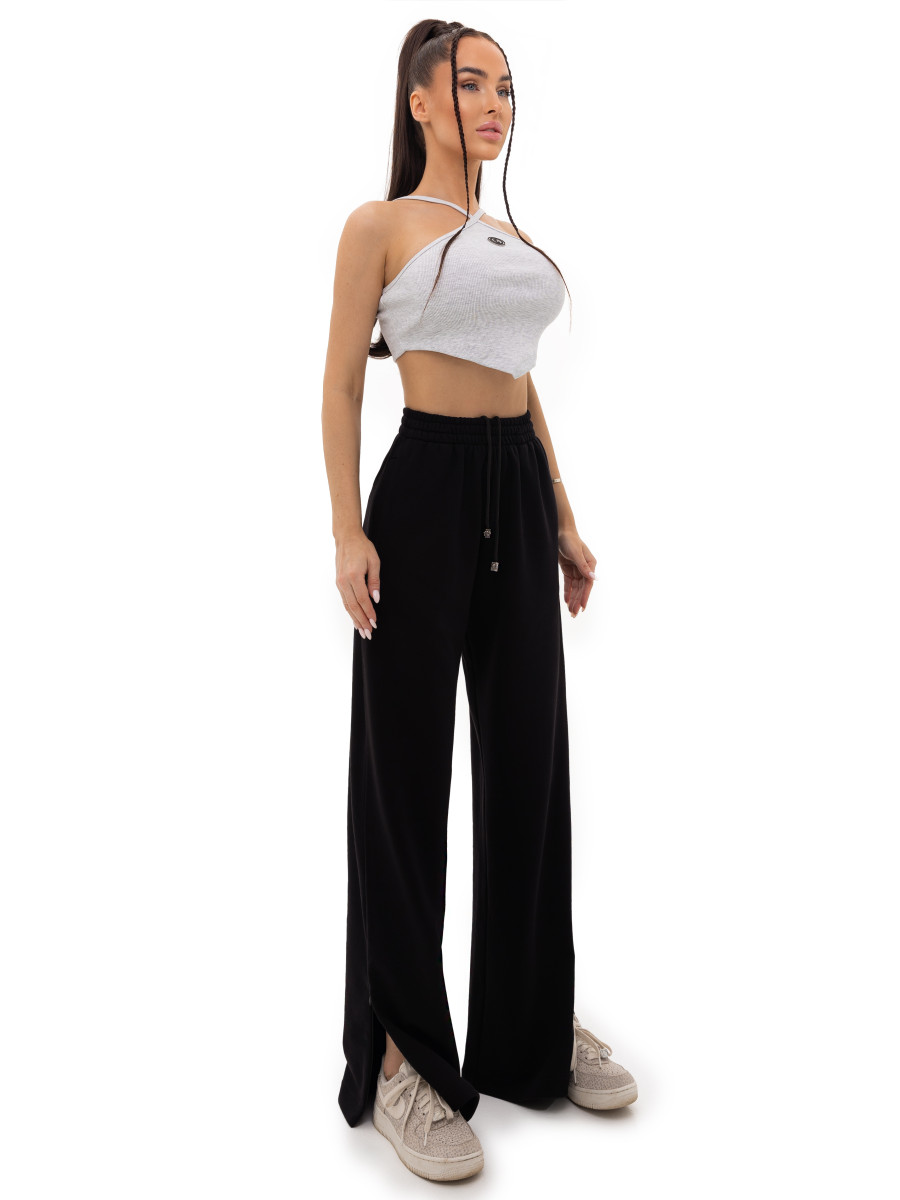 Wide zip pants