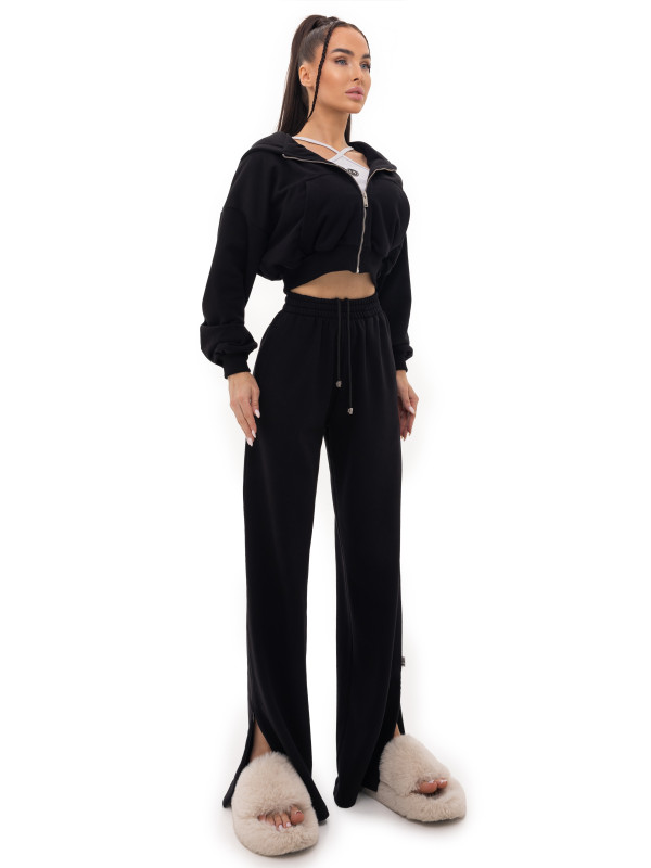 Wide zip pants