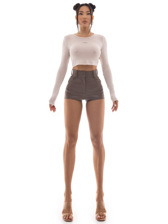 Leather shorts