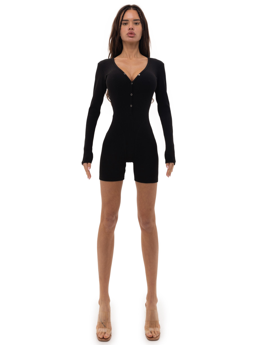 ribbed bodycon jumpsuit